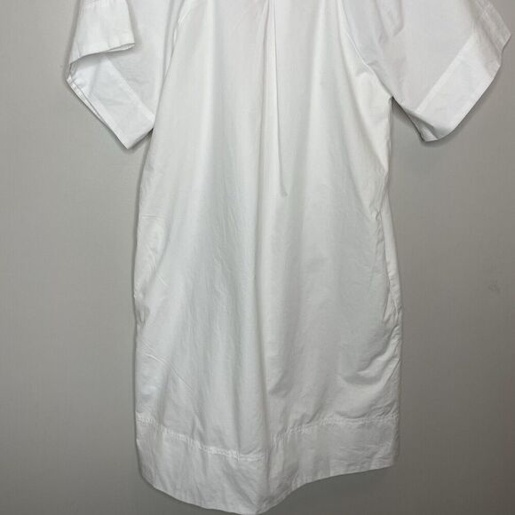 MADEWELL Mini Shirtdress Women XS White V-Neck NEW Shift Dress Pockets NP093 - Picture 12 of 16